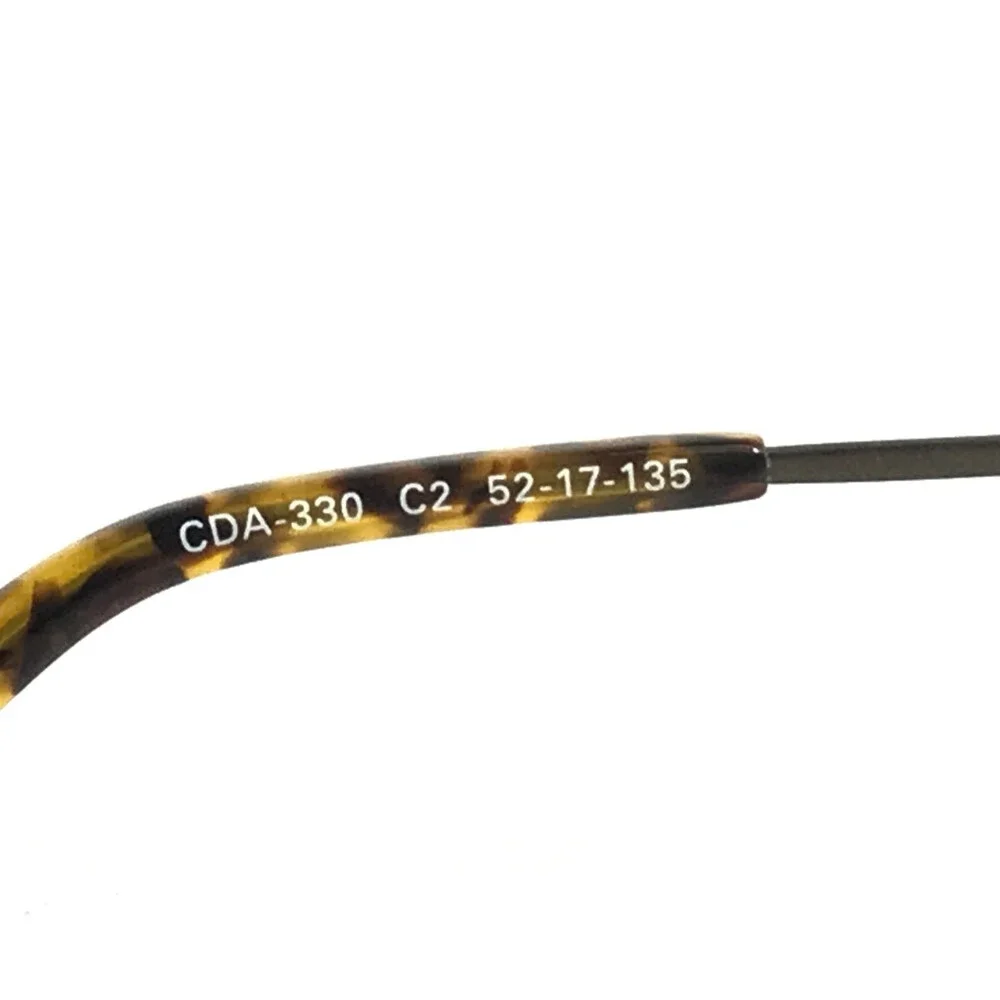 Cote D'azur Eyeglasses Frames CDA-330 C2 Brown Cat Eye Full Rim 52-17-135